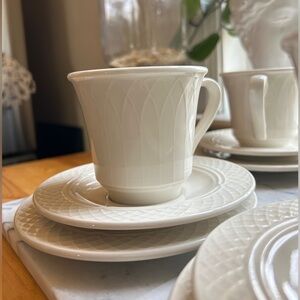 Vintage Homer Laughlin “Gothic” Ivory/Cream China 12 pc. set